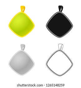 Vector illustration of kitchen and cook icon. Collection of kitchen and appliance vector icon for stock.
