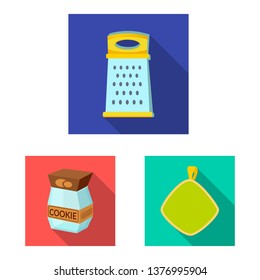 Vector illustration of kitchen and cook icon. Collection of kitchen and appliance stock symbol for web.
