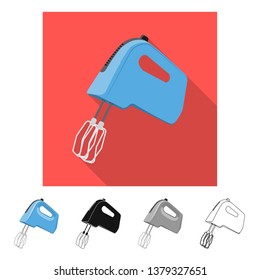 Vector illustration of kitchen and cook icon. Set of kitchen and appliance stock symbol for web.