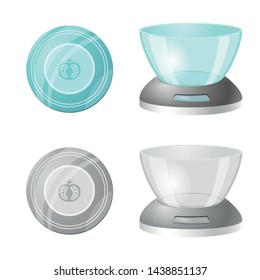 Vector illustration of kitchen and cook icon. Collection of kitchen and appliance vector icon for stock.