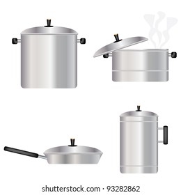 Vector illustration of the kitchen dishes