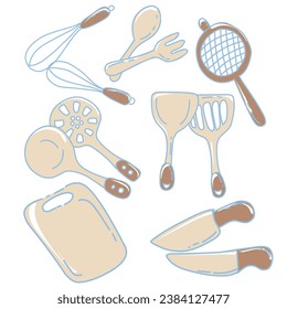 ilustración vectorial de iconos de equipos de cocina