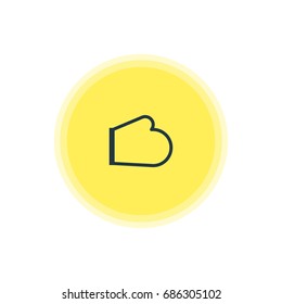 Vector Illustration Of Kitchen Glove Icon. Beautiful Kitchenware Element Also Can Be Used As Oven Mitts Element.