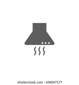 Vector illustration of kitchen hood icon on white background
