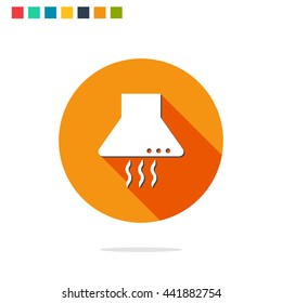 Vector illustration of kitchen hood icon
