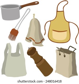 vector illustration Kitchen utensils
