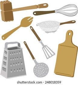 vector illustration Kitchen utensils