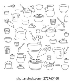 vector illustration of kitchen utensils