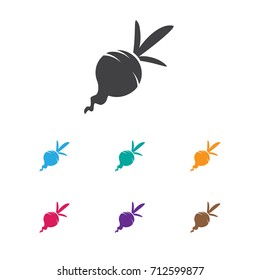 Vector Illustration Of Kitchenware Symbol On Beet Icon. Premium Quality Isolated Turnip Element In Trendy Flat Style.