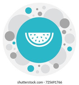 Vector Illustration Of Kitchenware Symbol On Sliced Watermelon Icon. Premium Quality Isolated Muskmelon Element In Trendy Flat Style.