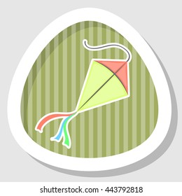 Vector illustration of kite in cartoon style