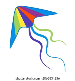 Vector illustration kites on white isolated background