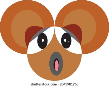 Vector illustration of a kitten icon|  a cute puppy confutation look emoji| Looking at you in a very beautiful way| 