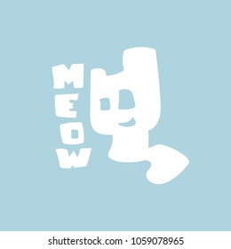 vector illustration kitten meow