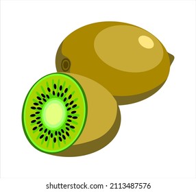 Vektorgrafik von Kiwi-Früchten auf weißem Hintergrund