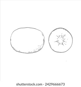 vector illustration with kiwi. print for fabric with fruits, pattern for paper with fruits