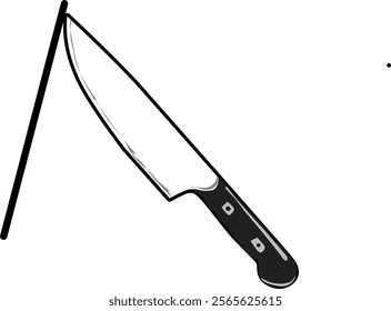 Vector illustration of a knife