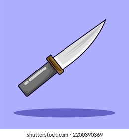 Vektorgrafik eines Messers mit Cartoon-Stil einzeln auf Hintergrund