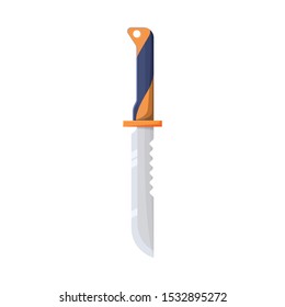 Vector illustration of knife and diver sign. Web element of knife and blade Stock symbol for web.