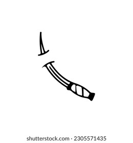 Ilustración vectorial del doodle de cuchillo