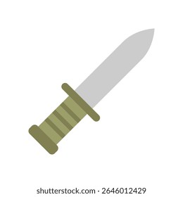 Vector illustration of a Knife in flat style isolated in white background
