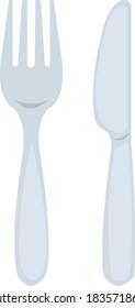 Vector illustration of a knife and fork