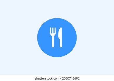 vector illustration of knife and fork icon. good for food logo or symbol.