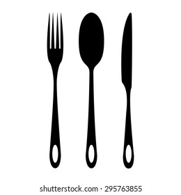 Vector illustration of knife fork spoon 