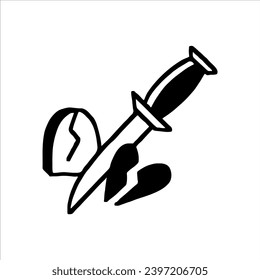 ilustración vectorial del garrapato y el garabato cardíaco