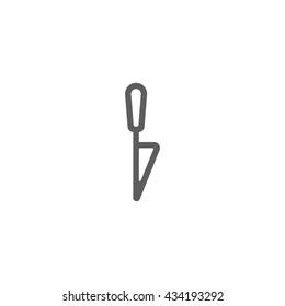 Vector illustration of knife icon on white background