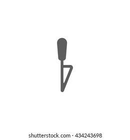 Vector illustration of knife icon on white background