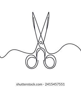 vector illustration of a knife with a line on a white background