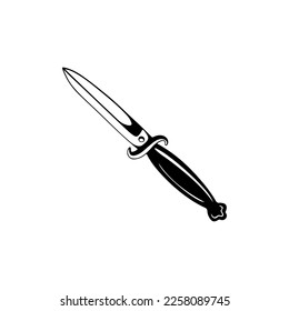 vector illustration of knife tattoo concept