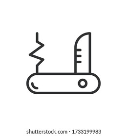 Vector Illustration des Werkzeugfensters oder des Logos mit schwarzer Farbe und Liniendesign