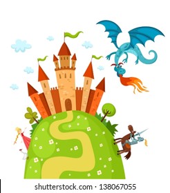 Castle Dragon Images Stock Photos Vectors Shutterstock