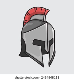 Vector illustration Knight Helmet. Vector design Knight Helmet. Knight Helmet Vector Cartoon design illustration and icon for website, digital and print
