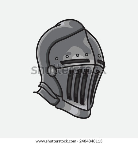 Vector illustration Knight Helmet. Vector design Knight Helmet. Knight Helmet Vector Cartoon design illustration and icon for website, digital and print