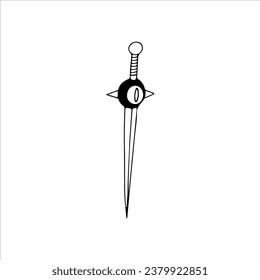 ilustración vectorial de la espada de caballero