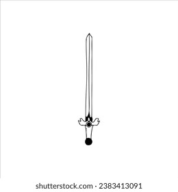 vector illustration of knight sword