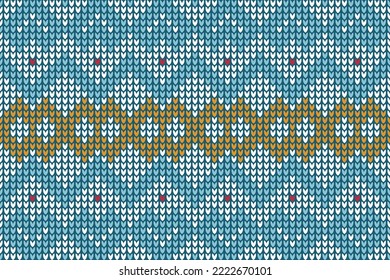 Vector illustration knit texture The pattern is crocheted from bright multi-colored acrylic yarn. African motives.