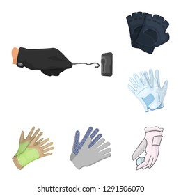 Vector illustration of knitted and keeper icon. Collection of knitted and hand  stock symbol for web.