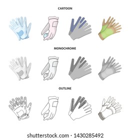 Vector illustration of knitted and keeper icon. Collection of knitted and hand stock vector illustration.