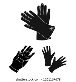 Vector illustration of knitted and keeper logo. Set of knitted and hand  vector icon for stock.