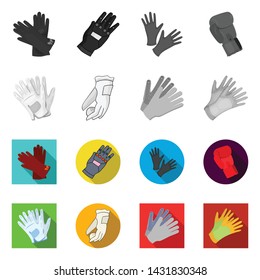 Vector illustration of knitted and keeper logo. Set of knitted and hand vector icon for stock.