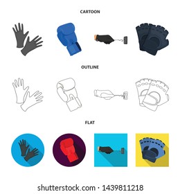 Vector illustration of knitted and keeper logo. Set of knitted and hand stock symbol for web.