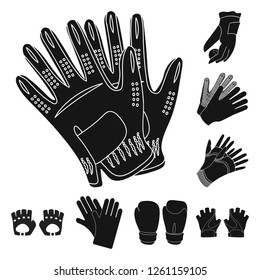 Vector illustration of knitted and keeper sign. Set of knitted and hand  stock vector illustration.
