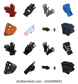 Vector illustration of knitted and keeper sign. Collection of knitted and hand  stock symbol for web.