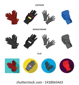 Vector illustration of knitted and keeper symbol. Set of knitted and hand  vector icon for stock.