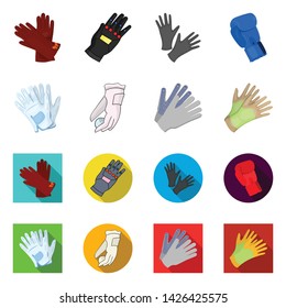 Vector illustration of knitted and keeper symbol. Collection of knitted and hand stock symbol for web.