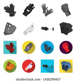 Vector illustration of knitted and keeper symbol. Collection of knitted and hand vector icon for stock.